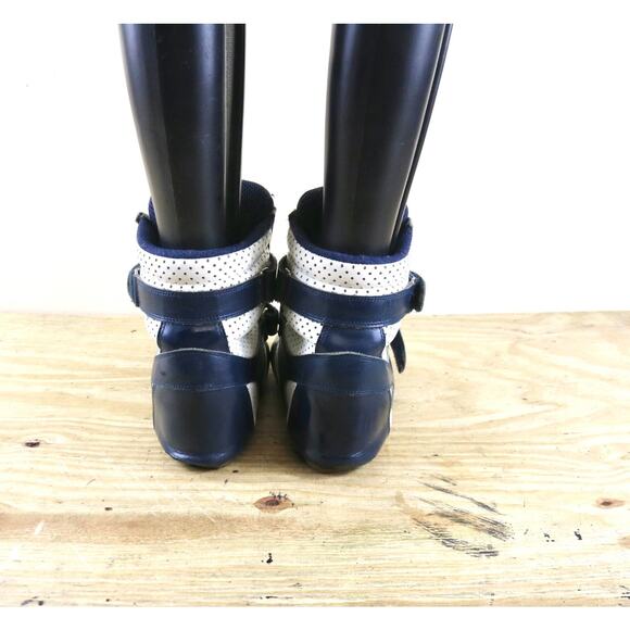 Junya Watanabe Sneakers 10 Blue White Leather Wedge Shoes Japan Athletic - Picture 4 of 12